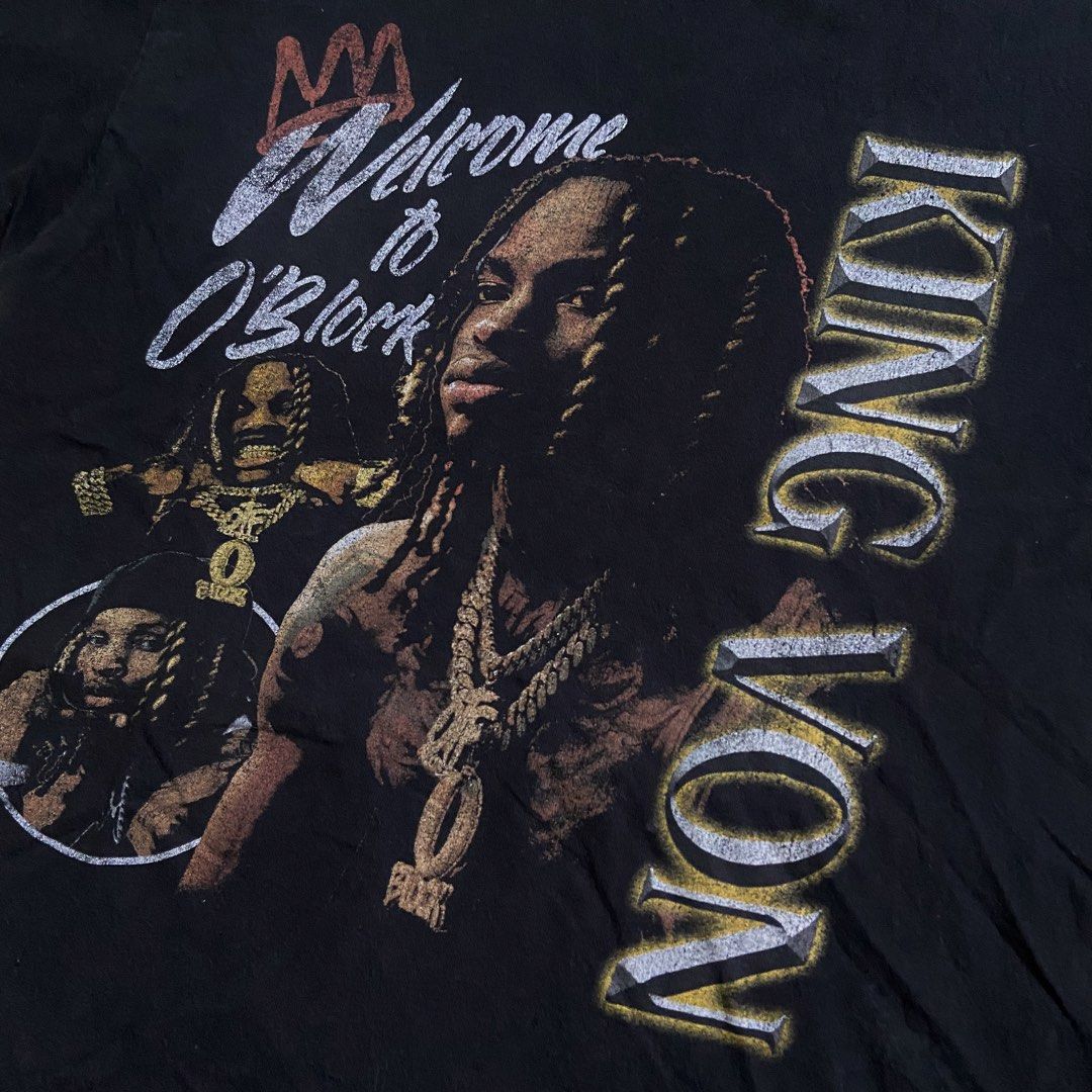 King Von Raptee Vibes Shirt (Category: Tshirts & Polo Shirts ) located in Dasmarinas. Submitted by thrift2gems (Listing ID 1461247763, Image 2). Description: King Von Raptee Vibes Shirt✨ -WIDTH: 23 -LENGTH: 28 -COLOR RATE: 9.3/10 -CONDITION: 9/10 -ISSUE: CRACKPRINTS, NEED WASH.