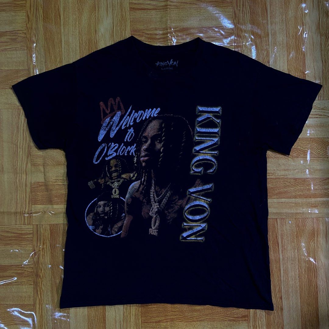 King Von Raptee Vibes Shirt (Category: Tshirts & Polo Shirts ) located in Dasmarinas. Submitted by thrift2gems (Listing ID 1461247763, Image 1). Description: King Von Raptee Vibes Shirt✨ -WIDTH: 23 -LENGTH: 28 -COLOR RATE: 9.3/10 -CONDITION: 9/10 -ISSUE: CRACKPRINTS, NEED WASH.