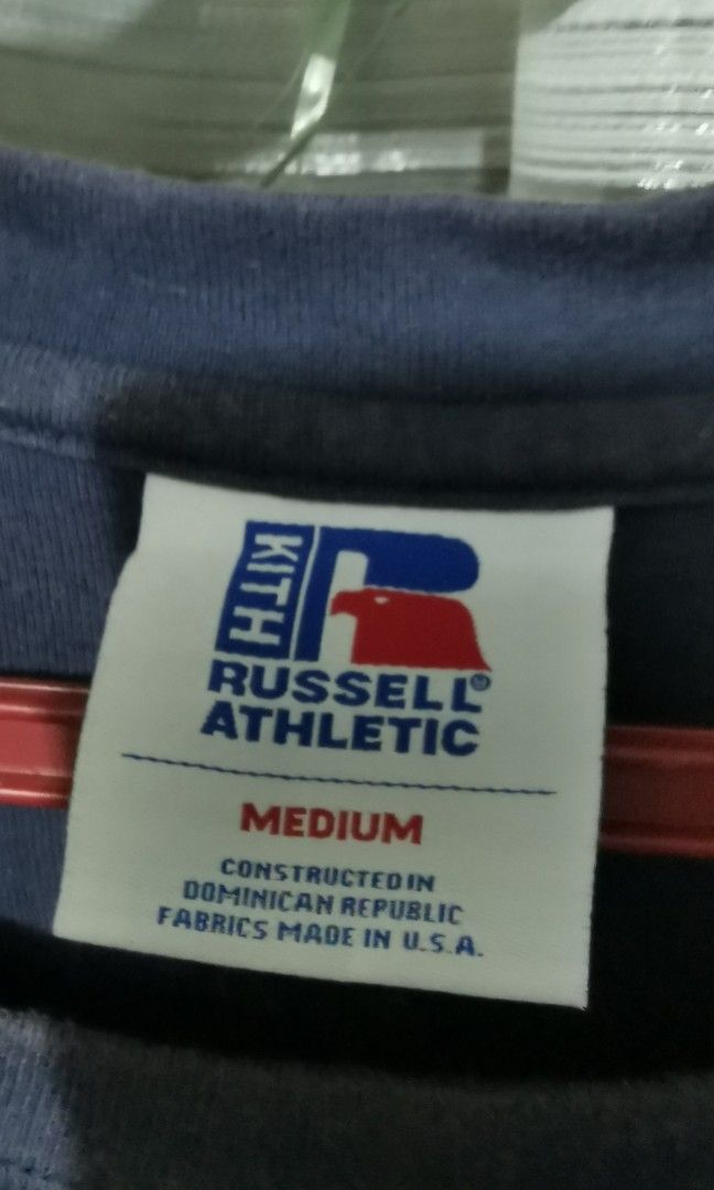 Kith X Russell Athletic (Category: Tshirts & Polo Shirts ) located in San Jose. Submitted by thrift_ni_sir (Listing ID 1461236852, Image 1). Description: Slightly used MOP gcash MOD j&t Add shipping fee.