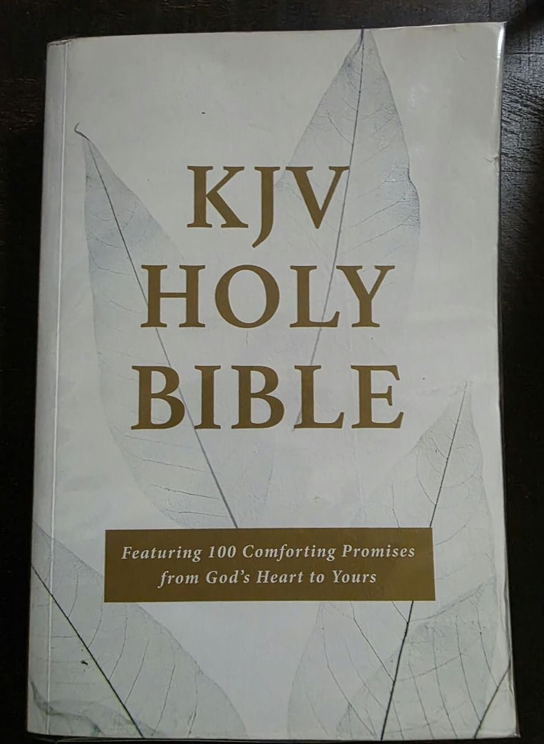 KJV HOLY BIBLE by DaySpring (Category: Religion Books) located in Quezon City. Submitted by marklamsen (Listing ID 1461208510, Image 1). Description: For Sale - KJV HOLY BIBLE by Dayspring Featuring 100 Comforting Promises from God's Heart to Yours Published by DaySpring Copyright 2021 and printed in China In regular-sized white-and-brown paperback cover Well-used but pages are still in very good condition Ideal for use by ministerial/theological