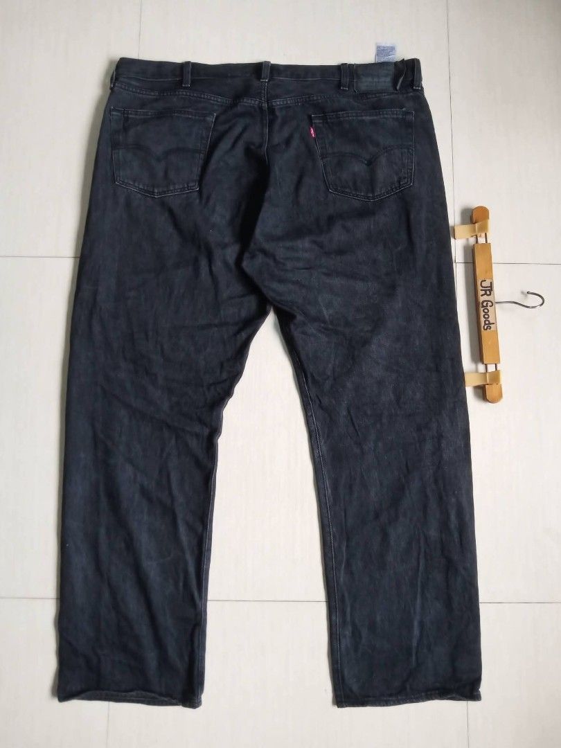 Levi's 501 Jeans W46 Black Button Fly (Category: Jeans) located in Tanay. Submitted by jrgoods (Listing ID 1461256973, Image 1). Description: Levi's 501 jeans button fly black patch for plus size big boys Size 46 Length 45 Hem 9.5 Excellent to new condition No issues 899+ship Tanay Rizal location Shipping Nationwide - Made in Mexico - Great for everyday wear.