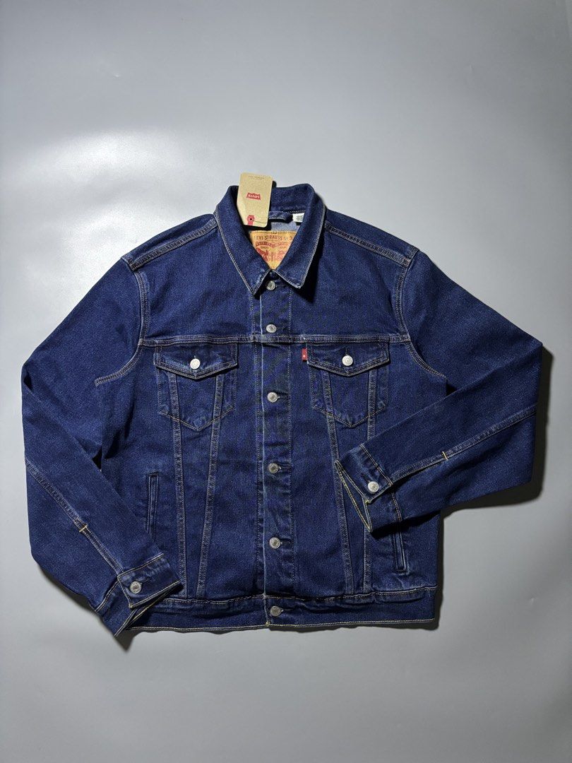 Levis denim trucker jacket brand new (Category: Coats, Jackets and Outerwear) located in Manila. Submitted by austinace04 (Listing ID 1461148474, Image 1). Description: - BRAND NEW WITH HANG TA - SIZE M ON TAG - MADE IM VIETNAM - 22.5 x 26 - NO ISSUE.