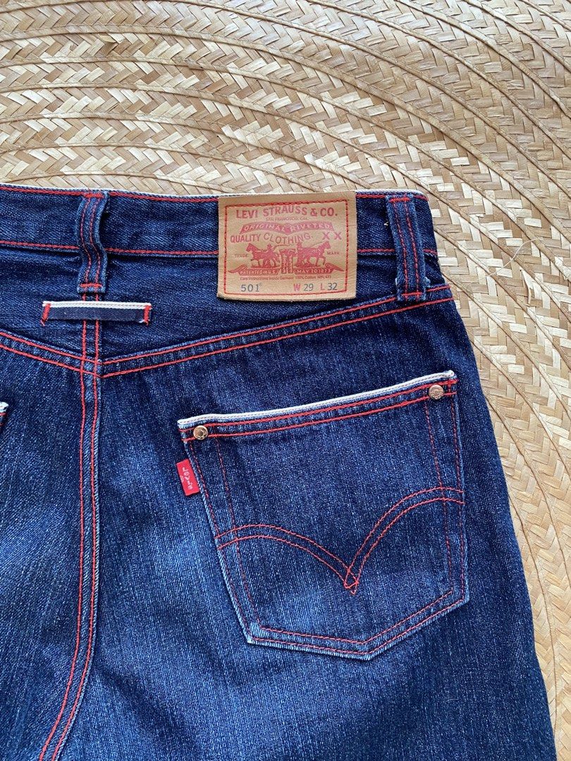 Levi’s Shorts (Category: Shorts) located in Legazpi City. Submitted by inviteonly (Listing ID 1461118528, Image 3). Description: — 29” waist on tape — 11 1/2” inseam — 19” outseam — 4-button fly, means it’s a higher rise than your normal jeans — scoop front/pockets — copper rivets — Red-colored contrast stitching — rivetted back pockets — hang loop at back — Made in Turkey — free shipping on listed price.
