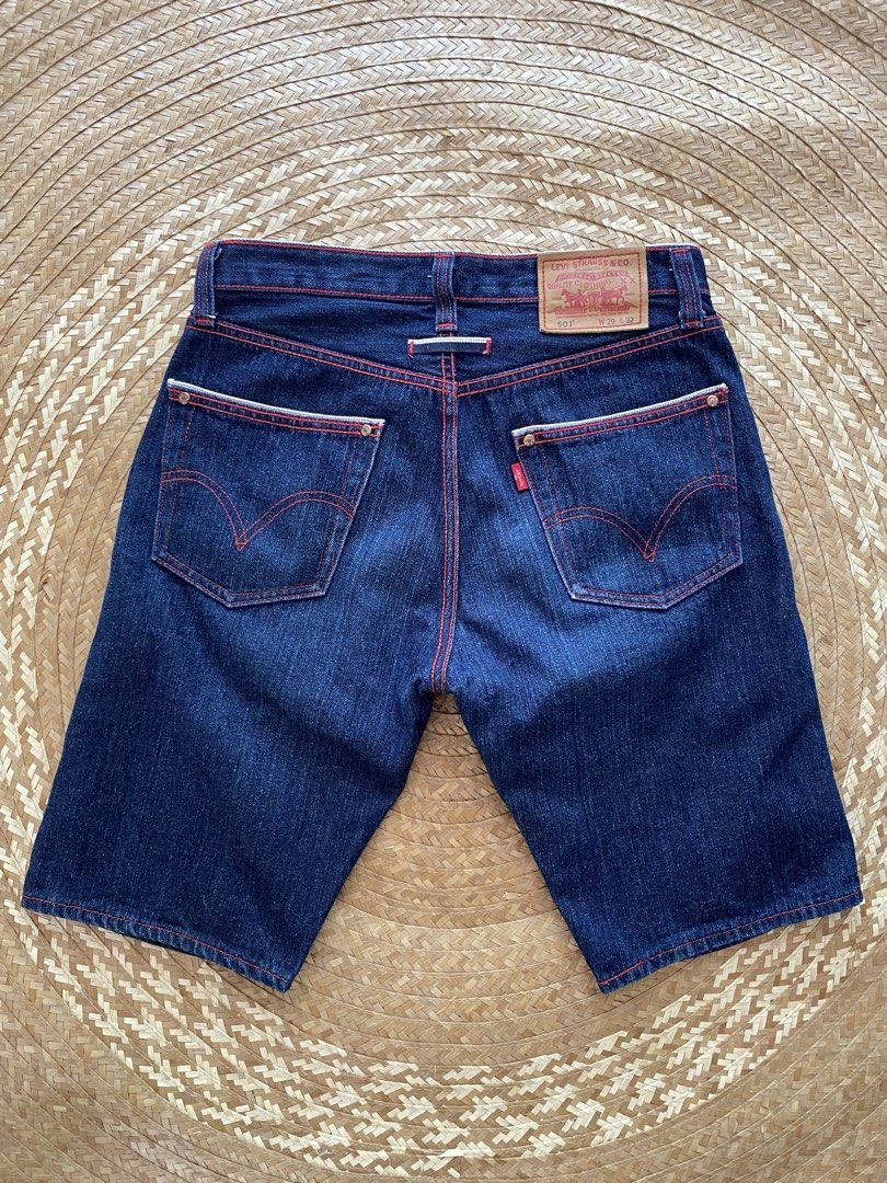 Levi’s Shorts (Category: Shorts) located in Legazpi City. Submitted by inviteonly (Listing ID 1461118528, Image 2). Description: — 29” waist on tape — 11 1/2” inseam — 19” outseam — 4-button fly, means it’s a higher rise than your normal jeans — scoop front/pockets — copper rivets — Red-colored contrast stitching — rivetted back pockets — hang loop at back — Made in Turkey — free shipping on listed price.