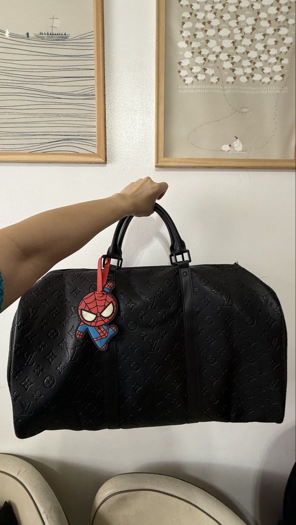 Louis Vuitton Keepall Black Empreinte 55 (Category: Tote Bags) located in Manila. Submitted by prelovedrepubliq (Listing ID 1461309500, Image 1). Description: Used only once. No signs of use. Good as brand new 💯 With dustbag and sling.