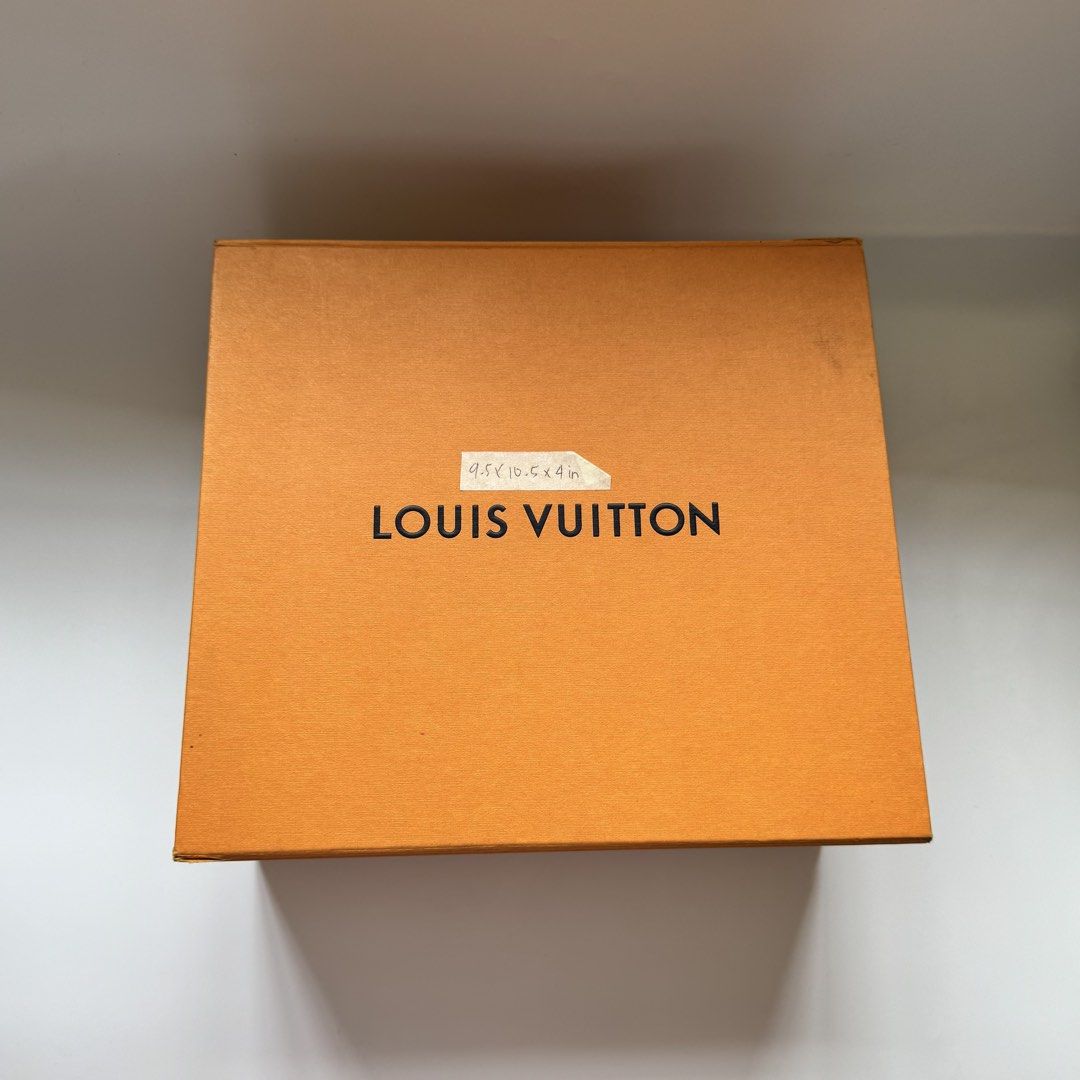 Louis Vuitton Orange Box (Category: Luxury Bags & Wallets) located in Santa Rosa. Submitted by le_classique (Listing ID 1461200004, Image 2). Description: - Authentic orange Louis Vuitton box - Ideal for storage or gifting - Multiple sizes available (check photos for specific dimensions) - Some boxes may have handwritten labels - Sold as is.