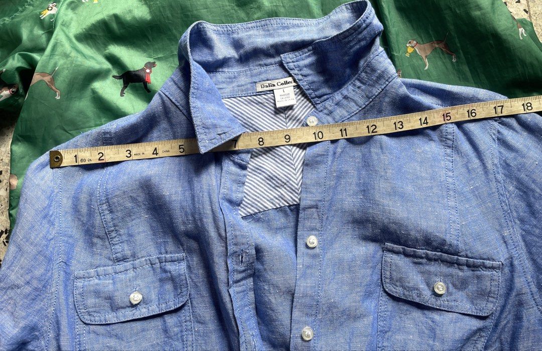 Lt. blue chambray blend shirt (Category: Longsleeves) located in Quezon City. Submitted by liama (Listing ID 1461123679, Image 3). Description: Light, comfy shirt Blend gives a nice finshed sheen < 2-day reservation period; GCash; buyer books/pays for pick up : QC: EDSA-GMA area, OR if u r in vicinity i cn jst hand it over to u>.