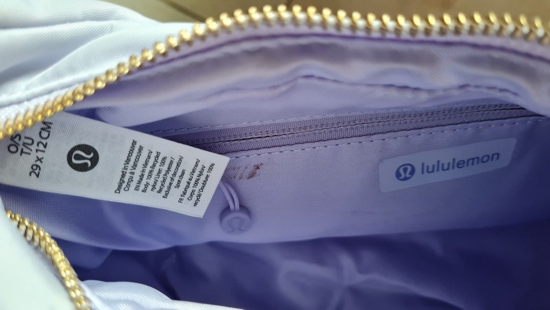 Lulu Dumpling bag in Purple (Category: Shoulder Bags) located in Quezon City. Submitted by missmaui (Listing ID 1461295457, Image 3). Description: Used once Visible color transfer but can be washed out with strap.
