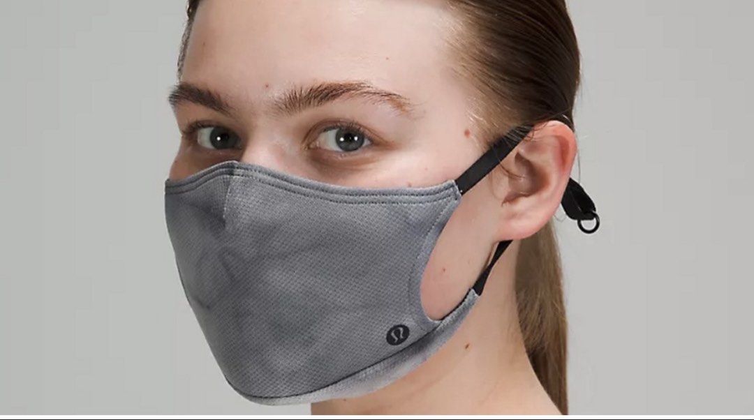 Lululemon ear loop face mask (Category: Face Masks & Face Shields) located in Quezon City. Submitted by sellinsomestuff (Listing ID 1461282382, Image 1). Description: Lululemon ear loop face mask With mesh overlay Grey Brandnew with box Last one in this colorway left Great for workouts and keeping you safe in style For pickup QC Timog area or shipping co buyer Thank you.