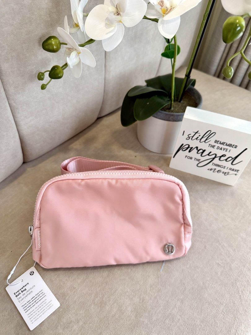 Lululemon Everywhere Belt Bag Pink (Category: Cross-body Bags) located in Santa Cruz. Submitted by imkikay (Listing ID 1461233173, Image 1). Description: - Authentic Pink Lululemon Everywhere Belt Bag - Brand new with original tags attached - Perfect for carrying your phone, keys, and wallet - Adjustable strap for a customized fit - Versatile for everyday use and outdoor adventures.