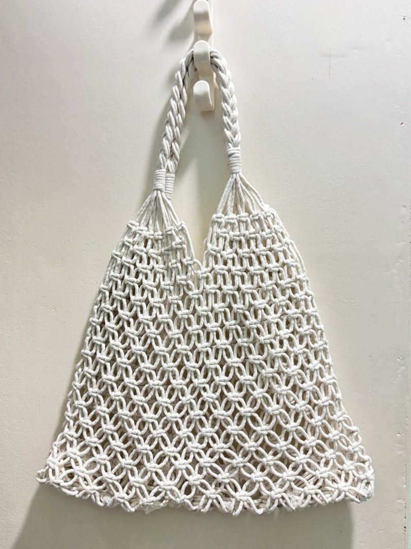 Macrame Tote Bag (Category: Tote Bags) located in Subic. Submitted by zevrapg (Listing ID 1461292444, Image 1). Description: -Made with strong cord that holds its shape/doesn’t stretch allowing it to carry heavy stuff - Unique woven pattern with braided handles - Ideal for beach trips or everyday use .