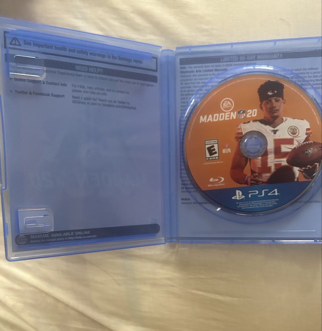 Madden NFL 20 for PlayStation 4 (PS4) (Category: PlayStation) located in Marilao. Submitted by ignacioyur63022 (Listing ID 1461158732, Image 2). Description: - Madden NFL 20 for PlayStation 4 (PS4) - Features Patrick Mahomes on the cover - Comes with game disc and original case - Perfect for football game enthusiasts.