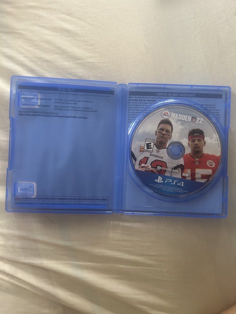 Madden NFL 22 for PlayStation 4 (PS4) (Category: PlayStation) located in Marilao. Submitted by ignacioyur63022 (Listing ID 1461158955, Image 2). Description: - Madden NFL 22 for PlayStation 4 - Features cover stars Tom Brady and Patrick Mahomes - Comes with game disc and original case - Ideal for any NFL or football enthusiast - Get ready for game day!.