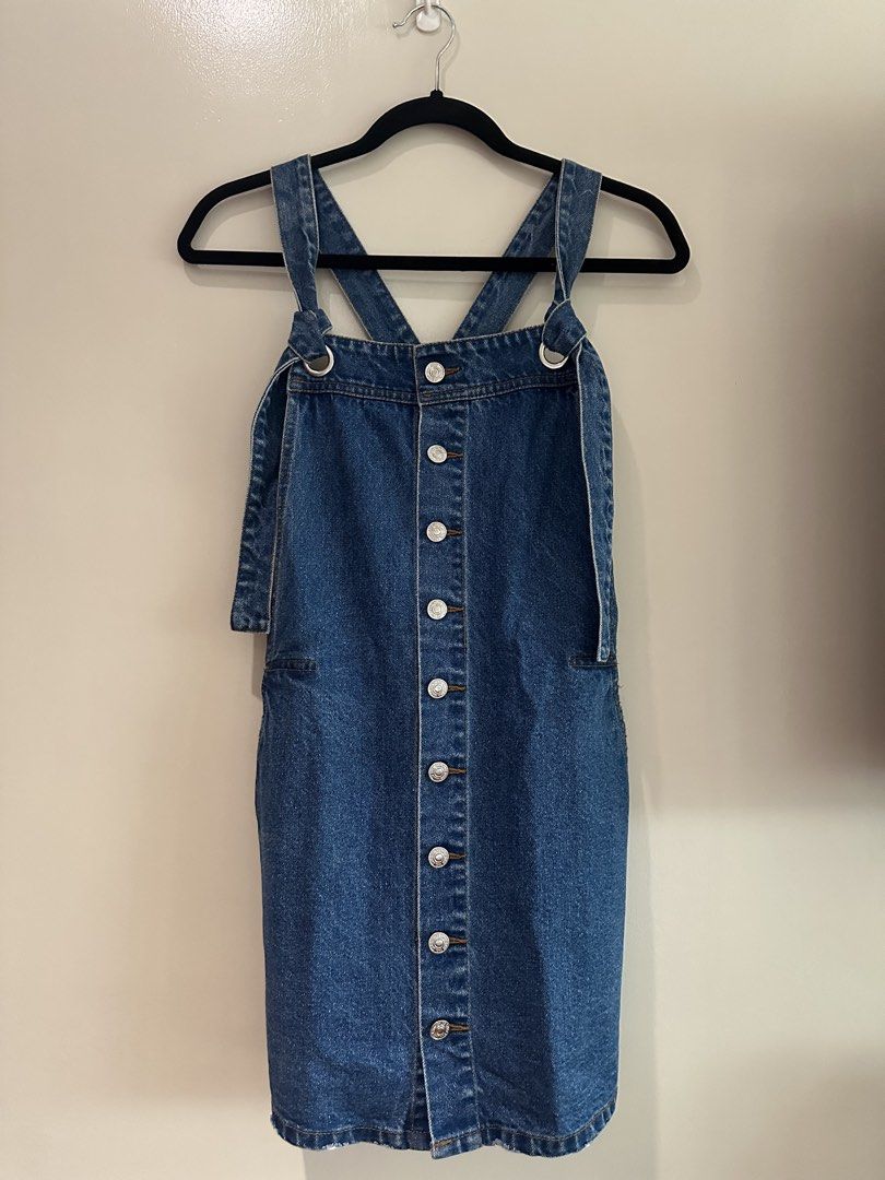 Mango Denim Dress Romper XS (Category: Rompers) located in San Juan City. Submitted by keep.it.clean (Listing ID 1461165585, Image 1). Description: helping tags: h&m, zara, bershka, cotton on, uniqlo .