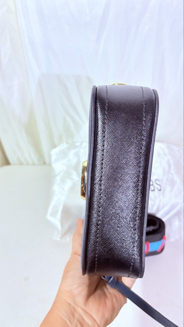 Marc Jacobs Snapshot Camera Bag Navy Blue Gold Hardware (Category: Cross-body Bags) located in Pateros City. Submitted by marifernandez (Listing ID 1461215351, Image 3). Description: - High Quality only - Navy blue Marc Jacobs Snapshot bag - Iconic gold double J logo - Detachable strap with bold lettering - Zipper closure - Interior zip pocket - Ideal for everyday use.