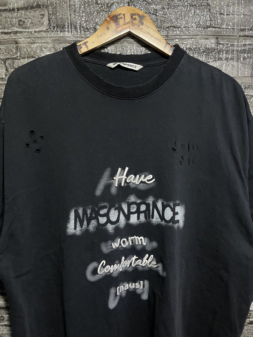 Mason Prince Distress Shirt (Category: Tshirts & Polo Shirts ) located in Manila. Submitted by flex_curation (Listing ID 1461124871, Image 2). Description: 24x30.5 IN VERY GOOD CONDITION AND IN PRESENTABLE CONDITION BACOOR CAVITE LOC.