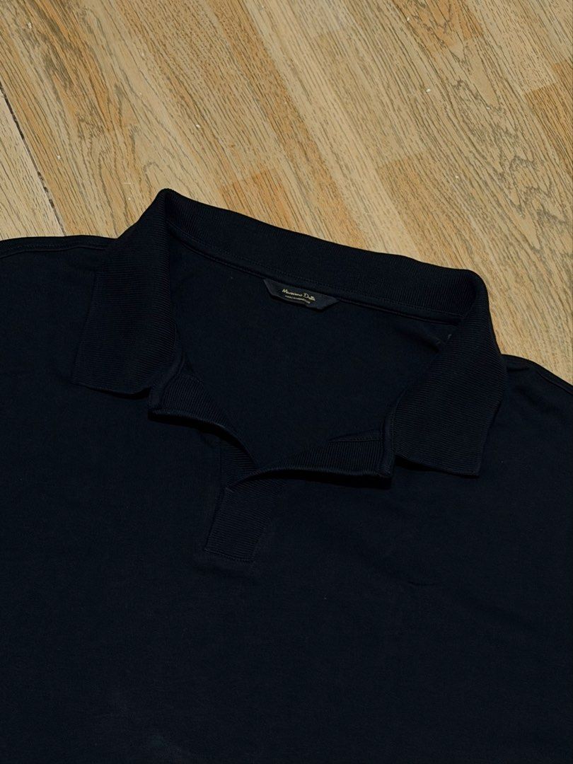 Massimo Dutti Black Polo Shirt (Category: Tshirts & Polo Shirts ) located in Quezon City. Submitted by naptimeph (Listing ID 1461263045, Image 2). Description: 100% AUTHENTIC Classic polo shirt Size: XL on tag Original price: 4,900 Rfs: decluttering .
