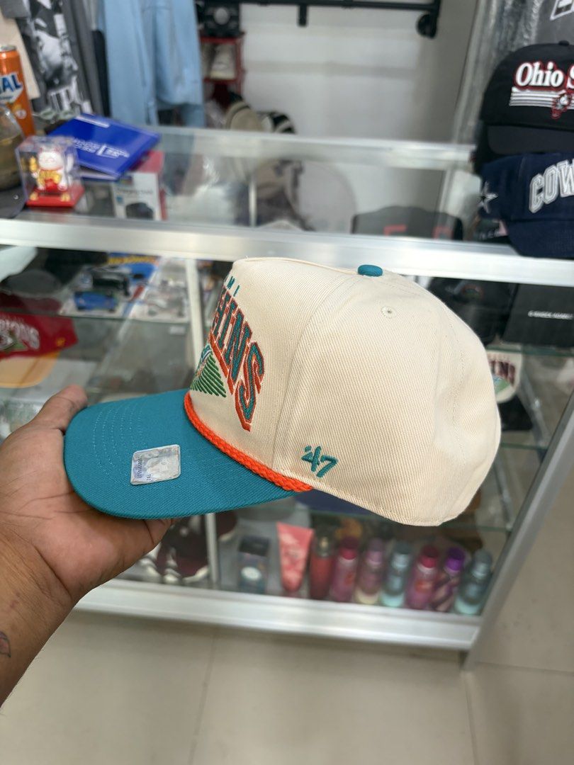 Miami Dolphins rope hat by 47 brand (Category: Caps & Hats) located in Pinamalayan. Submitted by danilotubero08 (Listing ID 1461131562, Image 2). Description: 47 brand Miami Dolphins rope hat.