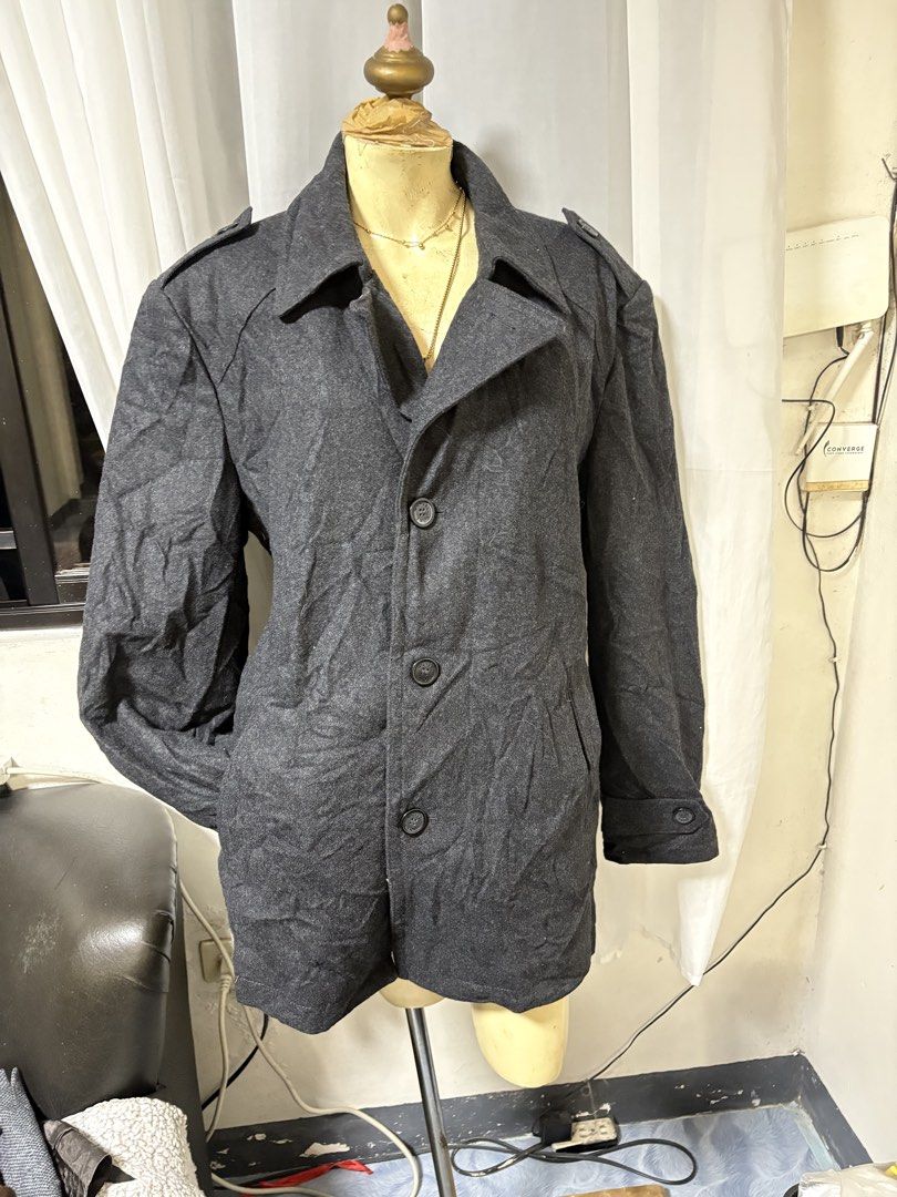 Michael Kors Grey Wool Blend Double Breasted Jacket Large (Category: Coats, Jackets and Outerwear) located in General Trias. Submitted by crissy9053136 (Listing ID 1461276201, Image 1). Description: - Michael Kors Jacket - Size: Large - Color: Grey - Material: Wool Blend - Closure: Double-breasted button - Collar: Classic - Lining: Quilted for warmth - Origin: Made in China - Ideal for: Cooler weather.