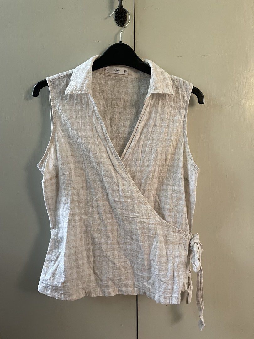 MNG Casual Sleeveless Wrap Top (Category: Sleeveless) located in Tagum. Submitted by declutterflyy (Listing ID 1461120701, Image 2). Description: .