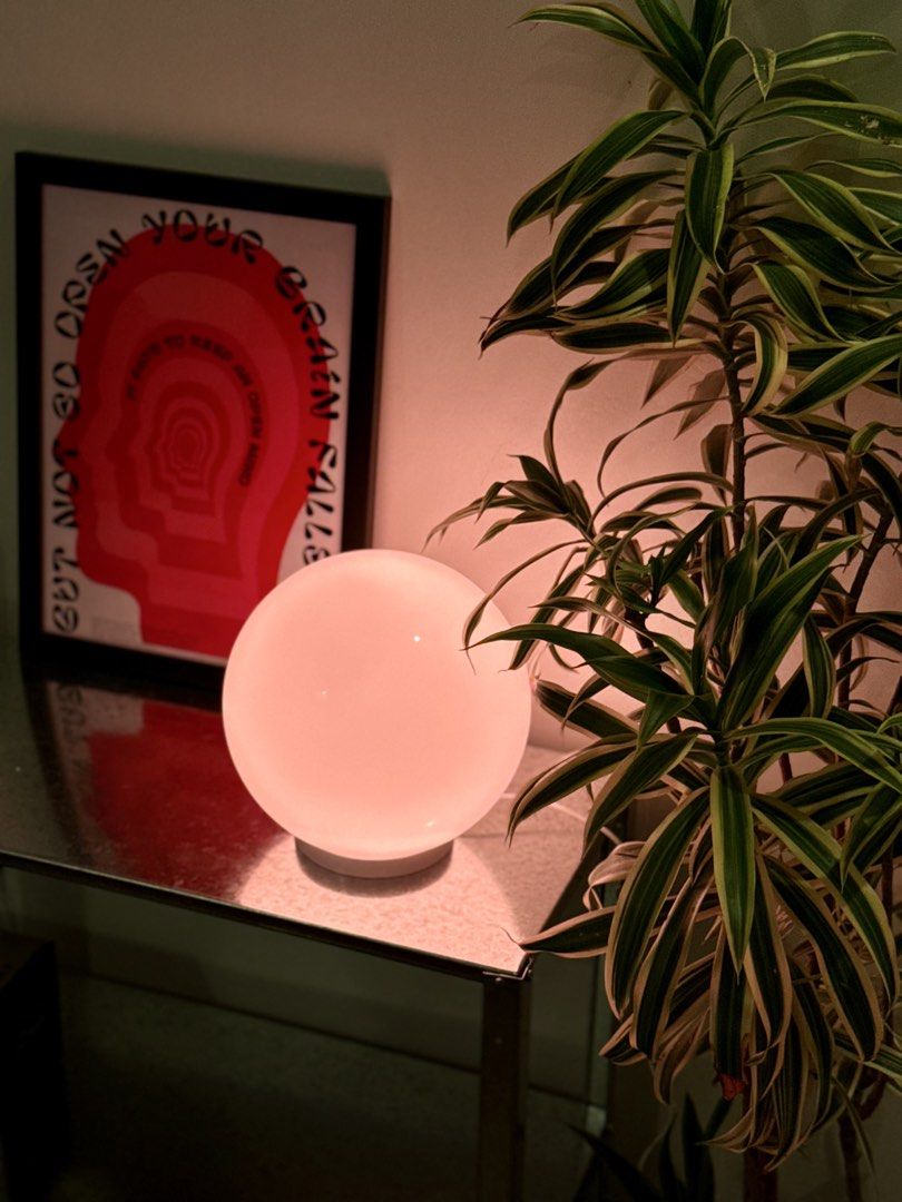 Multi-Color Sphere Glass Lamp (Category: Lighting) located in Manila. Submitted by staylit.ph (Listing ID 1461206417, Image 3). Description: Multi-Color Sphere Glass Lamp • PhP1,750 (Brand New with Box) • Dimensions: 8 inches diameter • Features: 15 Colors, Dimmable, with Other Light Modes • Light Source: USB Type A Cord w/ Remote Control • Styles: Space Age, Pop Art, Contemporary, Bauhaus 📸 Actual photos listed, please do not steal ☺️ 📍 Pickup