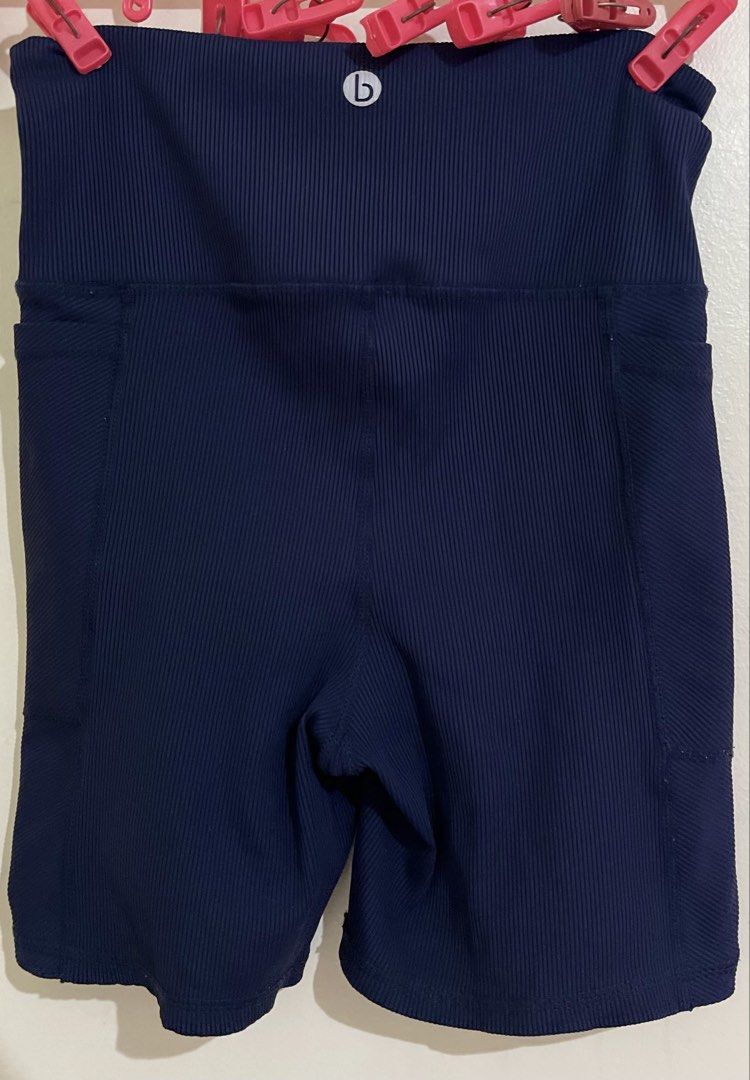 Navy Blue Ribbed Biker Shorts with Pockets (Category: Shorts) located in Quezon City. Submitted by abssnf (Listing ID 1461302317, Image 1). Description: - Navy blue ribbed biker shorts - High-waisted design - Convenient pockets on both sides - Comfortable and stretchy material - Versatile for workouts, gym, or casual errands.