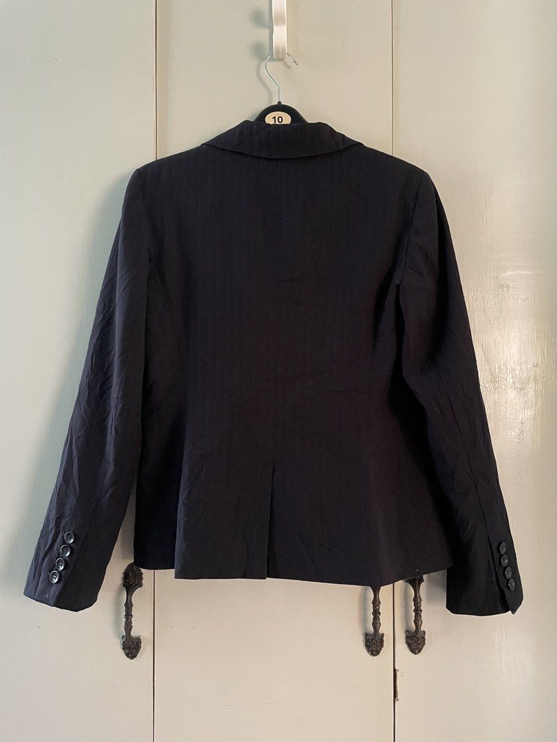 Navy Pinstripe Blazer (Category: Coats, Jackets and Outerwear) located in Tagum. Submitted by declutterflyy (Listing ID 1461121403, Image 2). Description: .