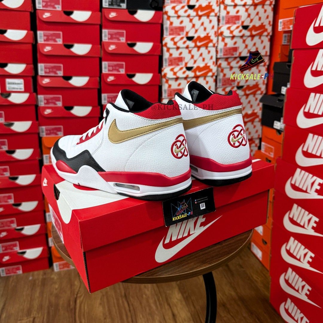 Nike Flight Legacy 'White Golden Red' (Category: Casual Shoes) located in Cavite. Submitted by kicksale-ph (Listing ID 1461175063, Image 2). Description: ✅ NOW: 2,895 only‼️ (SRP: 5,195) Nike Flight Legacy 'White Golden Red' Avail Sizes: 8/8.5/9/9.5/10/10.5/11/12 US Mens 100% LEGlT/ BRAND NEW ✅ Loc/Pickup: Ppht, Tanauan Tanza, Cavite We ship Nationwide (Lalamove/ J&T / LBC) Noncod/ Cod (plus shipping fee) or DM here for fast transaction F8: Kicks