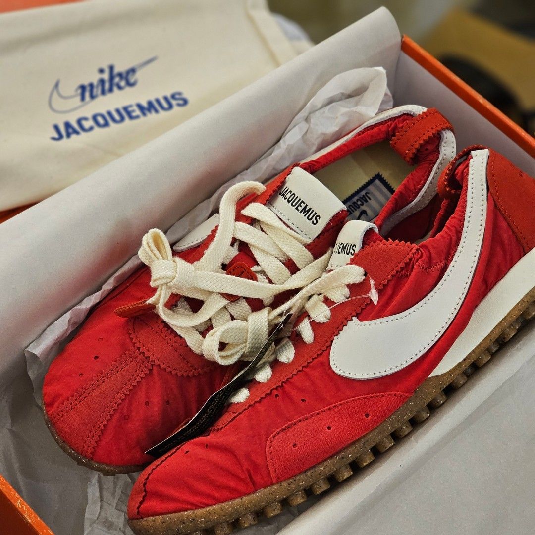 Nike Moon Shoe x Jacquemus University Red (Category: Sneakers) located in Tagaytay City. Submitted by unboxd.it (Listing ID 1461310366, Image 3). Description: unboxd.it ARCHIVE SALE 📦 Nike Moon Shoe x Jacquemus University Red Sizes: 7.5 US M | 25.5 cm Complete with OG box, tags, receipt P20,500 ONLY — FIRM NO RESERVATIONS. FIRST TO PAY GETS IT. 💰.