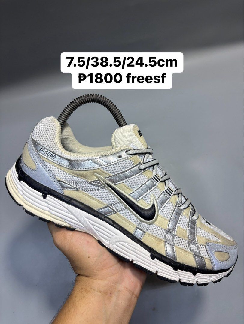 Nike P-6000 White Silver Running Shoes (Category: Sneakers) located in Butuan. Submitted by shoeetasho (Listing ID 1461298218, Image 1). Description: - Nike P-6000 - Color: White/Silver - Size: US 7.5 / EU 38.5 / 24.5cm - Ideal for: Running or casual wear - Features: Comfortable and stylish - Price: P1800 - Shipping: FREE!.