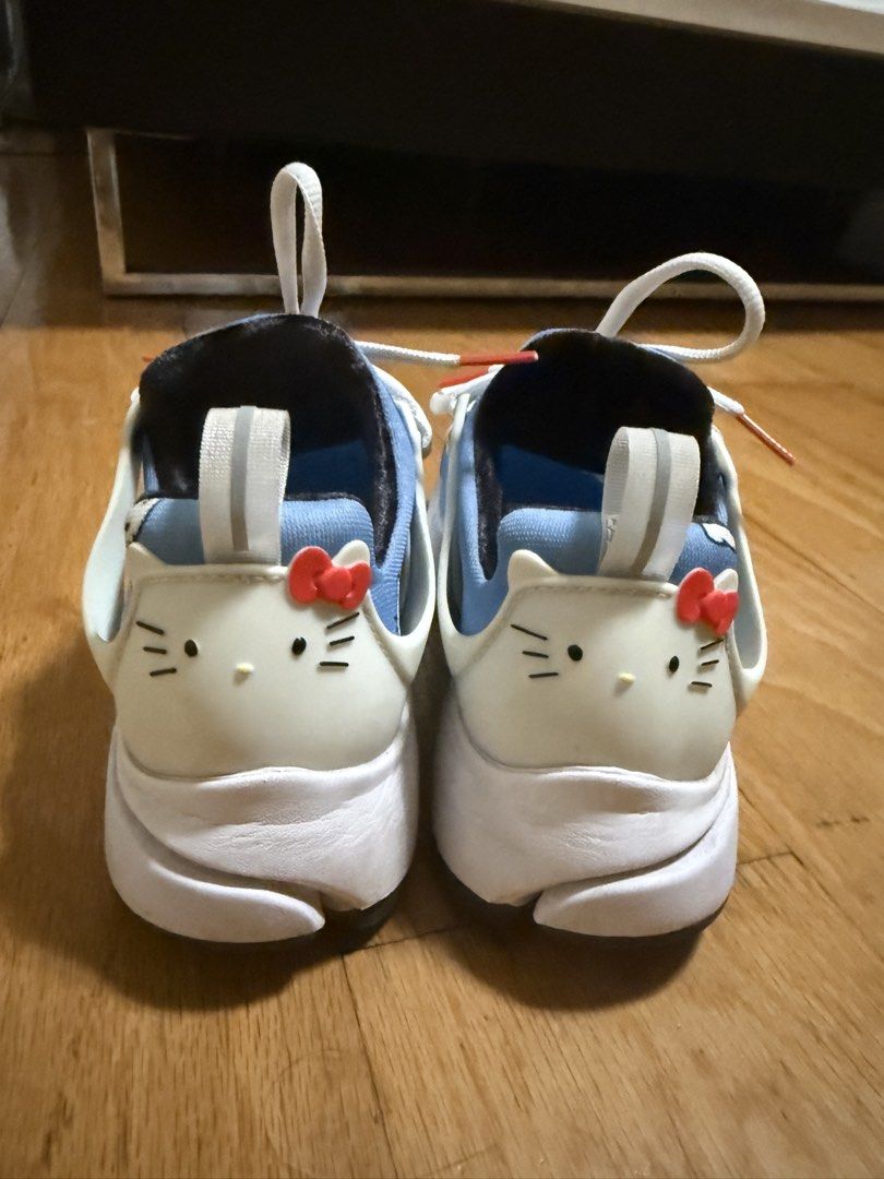 Nike Presto Hello Kitty Blue (Category: Sneakers) located in Quezon City. Submitted by declutter1ngmama (Listing ID 1461285691, Image 2). Description: - Super cute Nike Presto sneakers - Fun Kitty all-over print - Light blue base with white laces - Red lace tips - Iconic Kitty face with red bows on the back heel - Unique design, great for Kitty fans -authentic and hardly used .