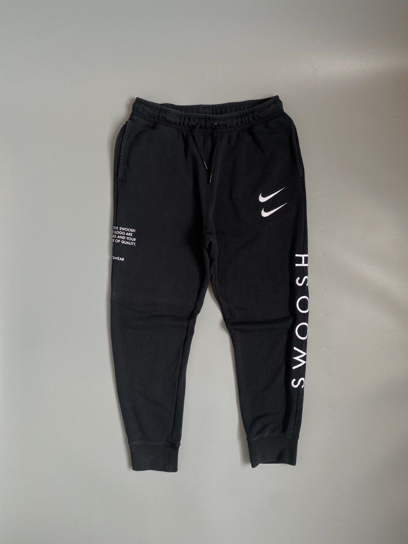 NIKE Multiple Swoosh Sweatpants (Category: Joggers) located in Cavite. Submitted by awuuu27 (Listing ID 1461263056, Image 2). Description: NIKE Multiple Swoosh Sweatpants 💎 DIMES: Width-32-38/Length-36/Leg Opening-5/Thigh-13.5 CONDITION: 9/10 COLOR RATE: 9/10 ISSUE: none .