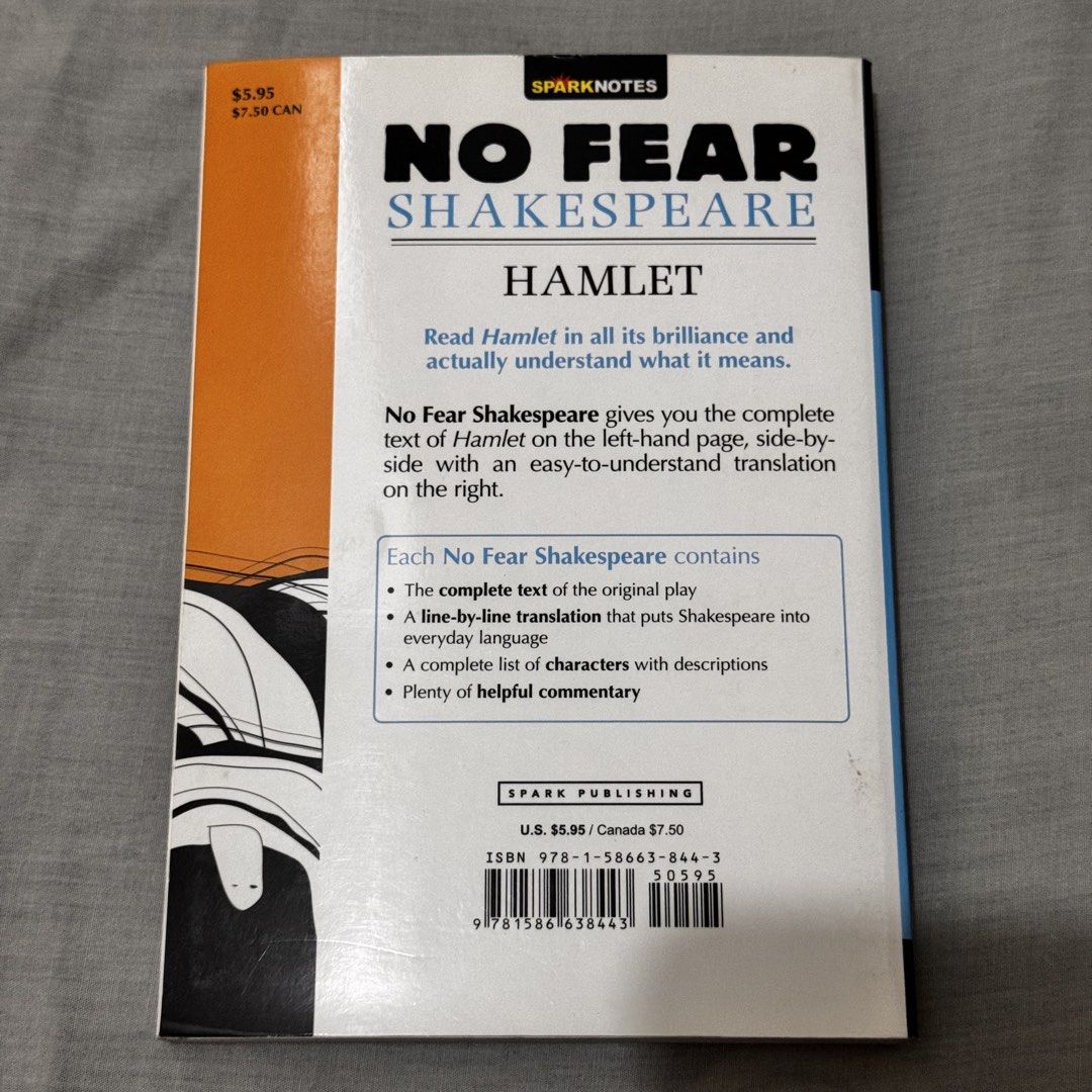 No Fear Shakespeare | Hamlet (Category: Storybooks) located in Manila. Submitted by andravictorio (Listing ID 1461170150, Image 2). Description: Hamlet in both the original text and modern translation..