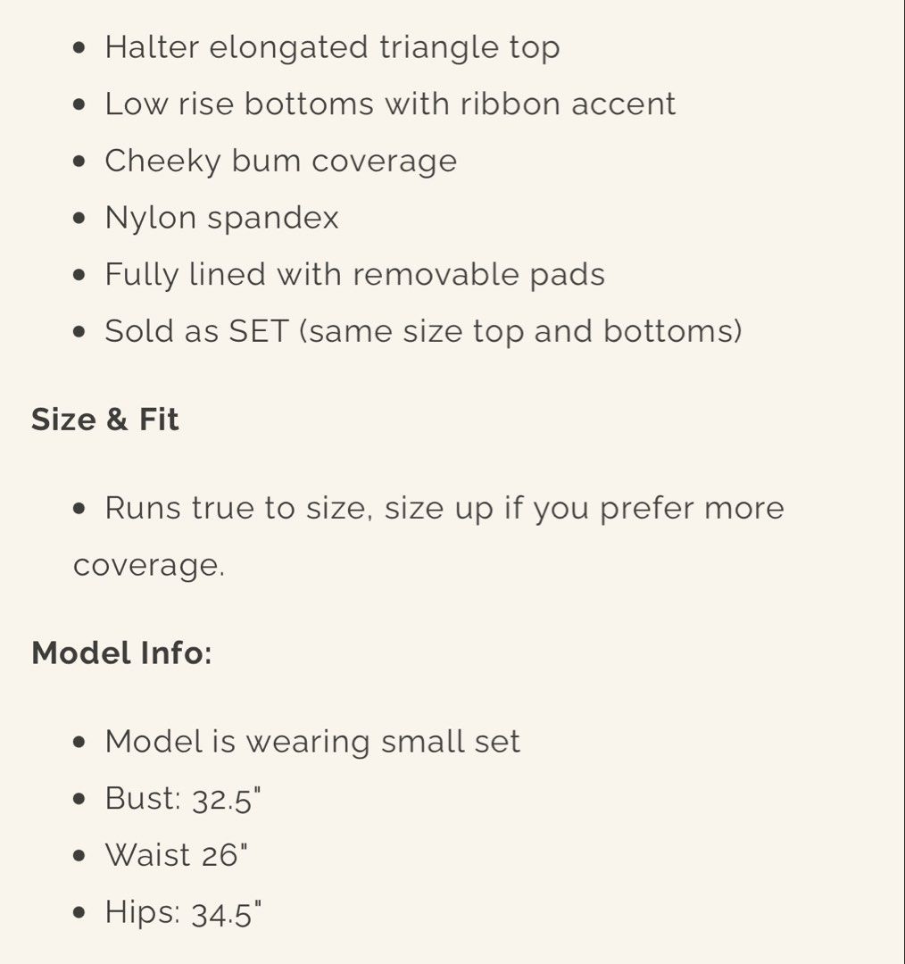 Nudeswim White Halter Triangle Bikini Set (Category: Bikinis & Swimsuits) located in Taguig. Submitted by agclim (Listing ID 1461123595, Image 2). Description: RFS Decluttering Both top and bottom are in Medium (Can be sold separately) Top (Medium) -1000 Bottom (Medium) -1000 Bought at 2480 as a set .