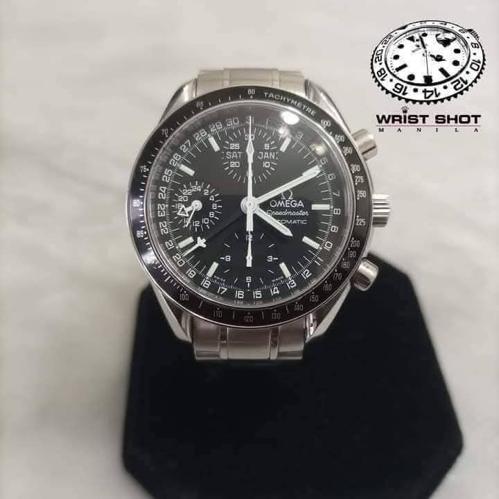 Omega Speedmaster MK40 Day Date (Category: Men's Watches) located in Quezon City. Submitted by wristshotmanila (Listing ID 1461268623, Image 3). Description: Omega Speedmaster MK40 Day Date 148,500 pesos Collectors piece Reference: 3520.50.00 Rating: 9/10 Crystal: sapphire MK 40 Cosmos Movement: automatic collectors piece Watch with Omega service center authentication No box No card Case: 39mm reduced Year: 2003 (approximation) Bracelet: 7.5 inch