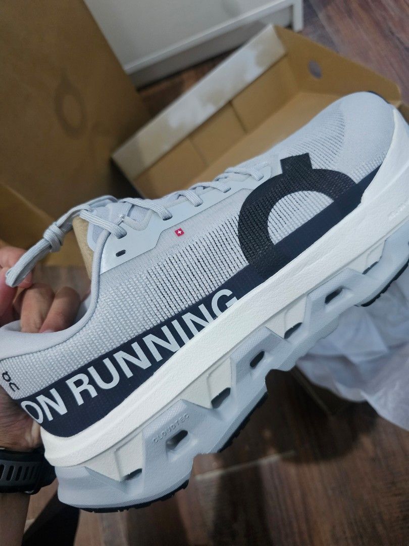 ON Cloudmonster Hyper Men's Running Shoes Glacier Black Cloud Monster (Category: Sneakers) located in Carmona. Submitted by boramartph (Listing ID 1461224229, Image 3). Description: Extra we got from our Japan Trip Brand New with original box/packaging Never used SIZE (Men's): US 9.5 EU 43 UK 9 JP 27.5 Negotiable.