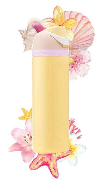 Owala FreeSip (Category: Water Bottles & Tumblers) located in Manila. Submitted by jkjungkokkk (Listing ID 1461301796, Image 1). Description: - yellow and pink colorway (not sure of the name hehe) - used but will clean before shipping - small dent at the bottom - rfs: want a new color.