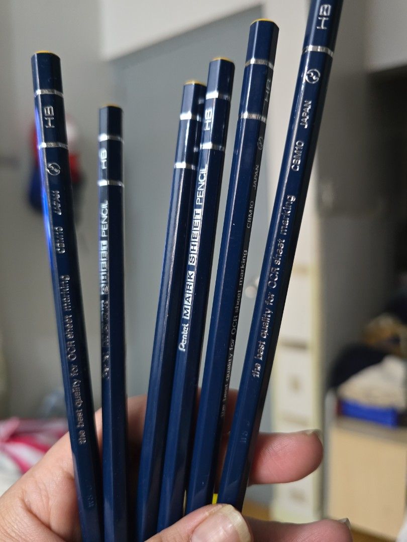 Pentel Mark Sheet Pencil HB (Pack of 6) (Category: Stationery & School Supplies) located in Bacoor. Submitted by tataandkai (Listing ID 1461123772, Image 2). Description: - Pack of 6 Pentel Mark Sheet pencils - HB lead hardness - Designed for OCR sheet marking - Ideal for exams and tests.