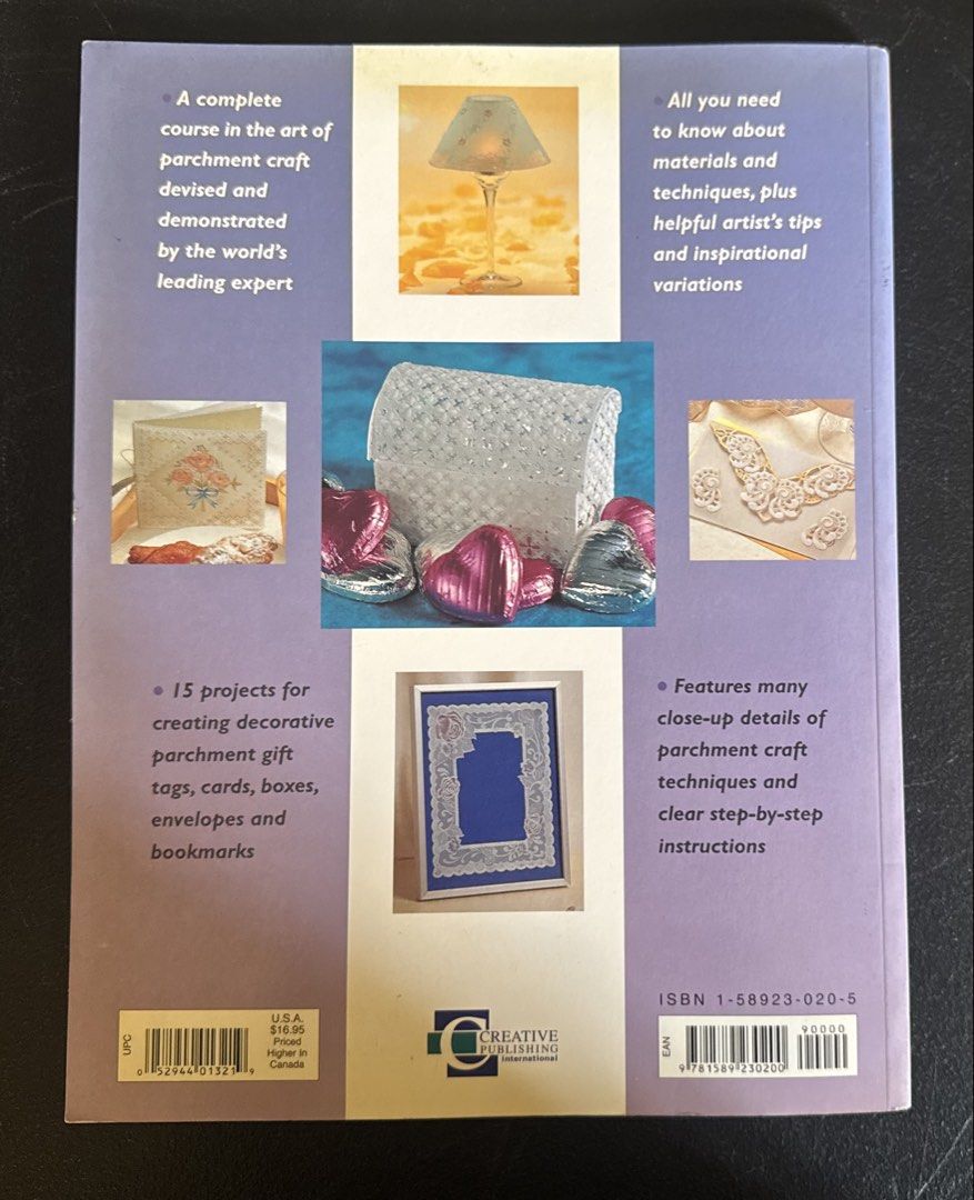 Pergamano Parchment Craft Book - Martha Ospina (Category: Storybooks) located in San Pedro. Submitted by pageturner19 (Listing ID 1461123957, Image 2). Description: - Master parchment craft with a complete course book. - Perfect for beginners and experienced crafters. - Features step-by-step instructions and helpful tips. - Includes 15 stylish projects: gift tags, cards, boxes, bookmarks, and more. - Covers all essential materials and techniques.