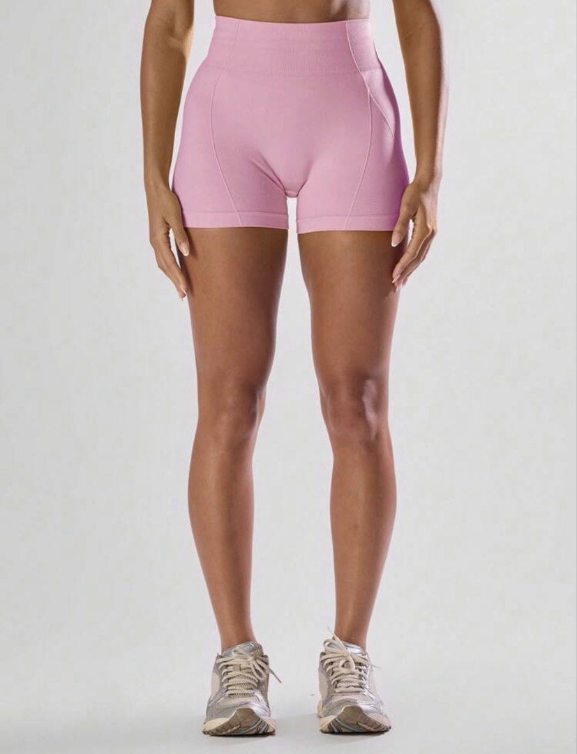 Pilates Set Active wear (Category: Activewear) located in Manila. Submitted by goldenearth.e07b40 (Listing ID 1461323934, Image 3). Description: - Cute pink activewear set from Museena Sport - Halter neck crop top with stylish ruched detail - Matching high-waisted biker shorts - Seamless design for ultimate comfort - Perfect for workouts, yoga, or casual lounging Used once only has minimal stain for the top.