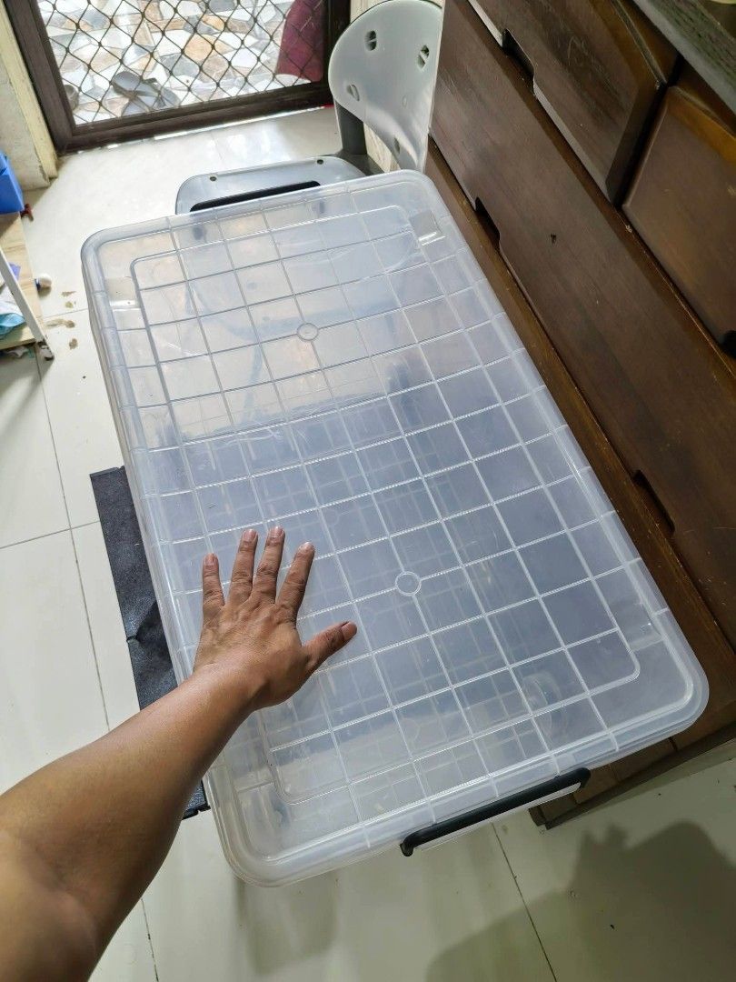 Plastic Storage Box With Wheels - Big Size (Category: Storage Boxes & Baskets) located in Cebu City. Submitted by dudes_villanueva (Listing ID 1461323714, Image 3). Description: Plastic Storage Box With Wheels - Big Size 📌 In excellent condition. L27xW17xH13 in.
