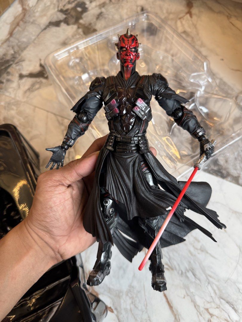 Play Arts Kai Darth Maul Starwars (Category: Figurines & Statues) located in Paranaque City. Submitted by icko007 (Listing ID 1461163815, Image 3). Description: Play Arts Kai Darth Maul Bib Complete Light saber d ko matangal sa Dikit ng handle fix na over all no issue on figs Price ₱2.5k Play Arts Kai DarthVader Bib Complete ₱2.9k No rush Shipping / Dibs now Paynow pay now location Paranaque Payment Gcash/Bpi Shipping Lalamove/Lbc (Lbc Via Sched)