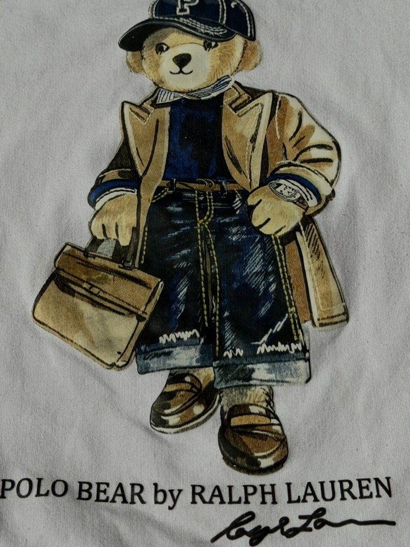 Polo Ralph Lauren Bear Crewneck White (Category: Coats, Jackets and Outerwear) located in Baguio. Submitted by themgarbage (Listing ID 1461256111, Image 3). Description: Size tagged: Issue:none Width:22 Length:24.5 Shoulder:19.5 Sleeves:21.