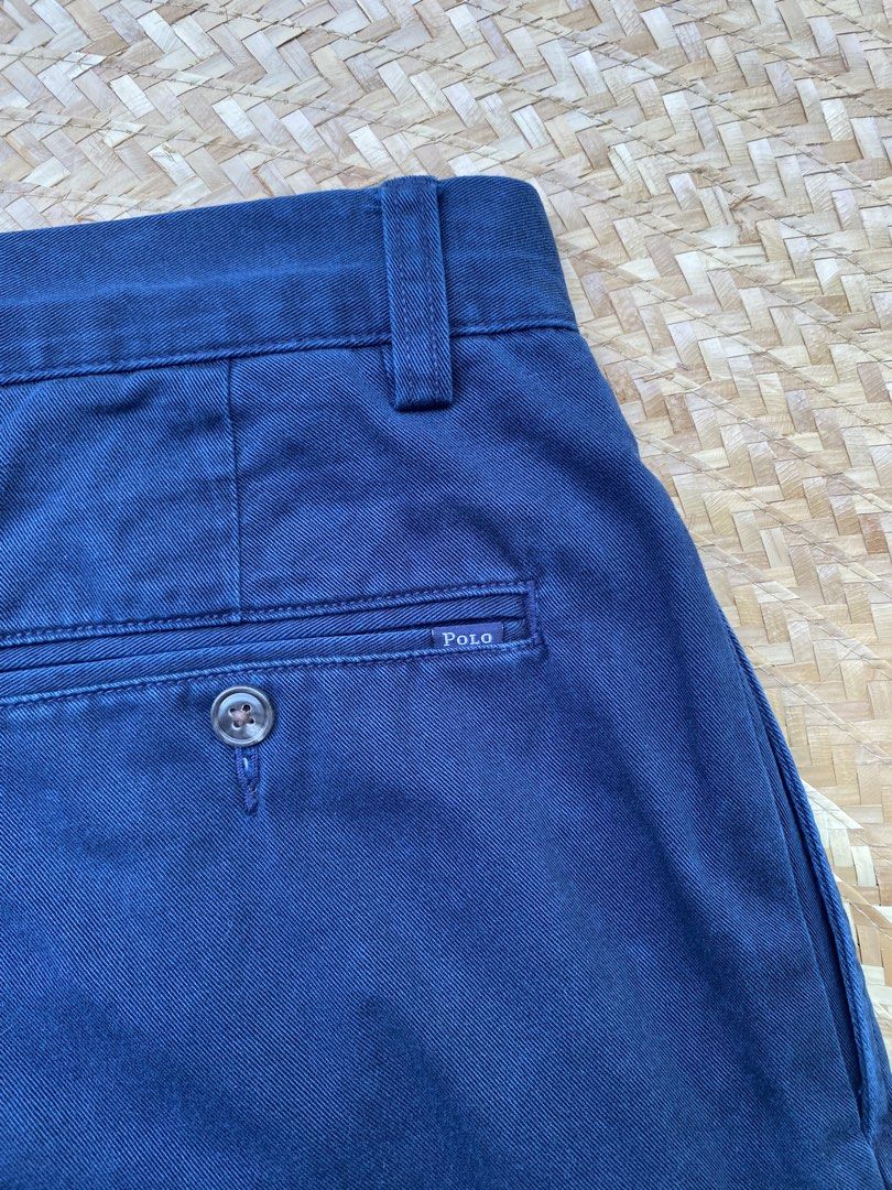 Polo RL Chinos (Category: Chinos) located in Legazpi City. Submitted by inviteonly (Listing ID 1461205233, Image 3). Description: — 100% cotton — high-spun cotton twill fabric — classic fit, relaxed thigh and leg dropping to s slight taper towards the hem — 32” waistband on tape — 24 1/4” inseam on tape — 35 3/4” outseam and waistband on tape — 7 3/4” hem on tape — plastic buttons — double forward pleats — vertical stil pockets aligned with outse