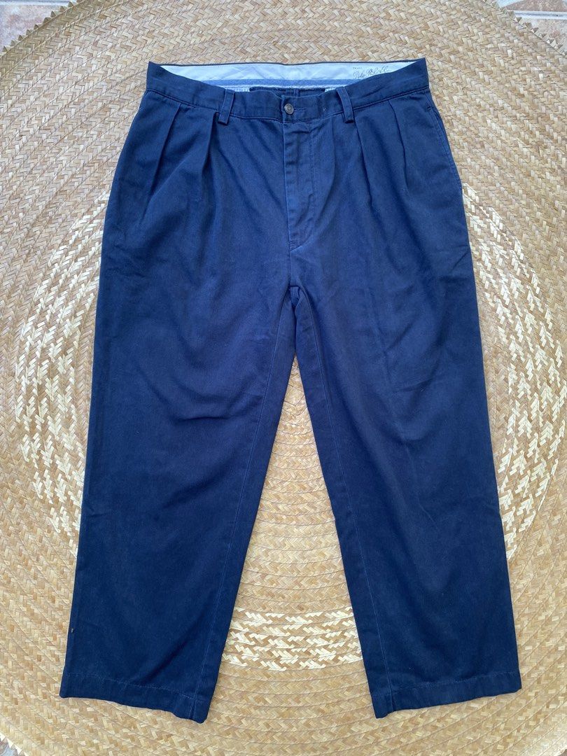 Polo RL Chinos (Category: Chinos) located in Legazpi City. Submitted by inviteonly (Listing ID 1461205233, Image 1). Description: — 100% cotton — high-spun cotton twill fabric — classic fit, relaxed thigh and leg dropping to s slight taper towards the hem — 32” waistband on tape — 24 1/4” inseam on tape — 35 3/4” outseam and waistband on tape — 7 3/4” hem on tape — plastic buttons — double forward pleats — vertical stil pockets aligned with outse
