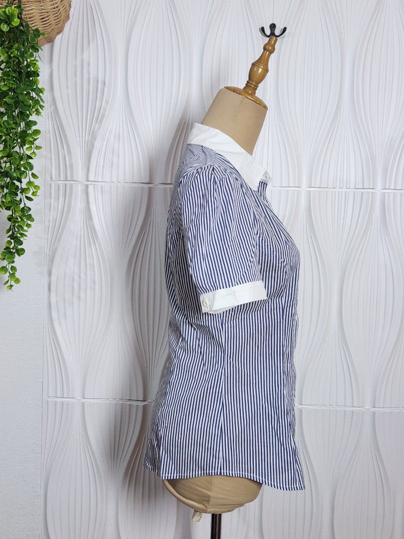 Polo Stripes (Category: Others Tops) located in Marikina City. Submitted by KanamiFinds (Listing ID 1461224687, Image 3). Description: Bust: 34 to 38 inches Length: 23 - 24 inches from the shoulders waist: 32 to 34 xl on tag, wrong tagging will only fit Small to Med.