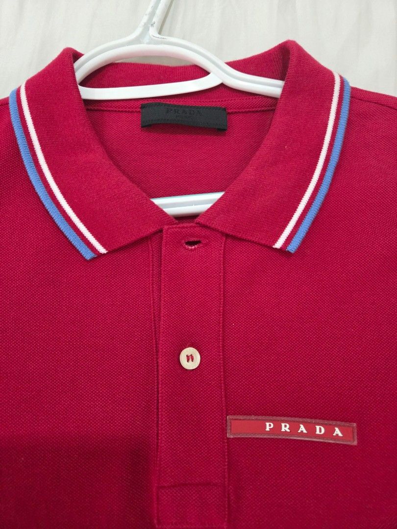 Prada Polo Shirt (Category: Tshirts & Polo Shirts ) located in Quezon City. Submitted by ams_cz4a (Listing ID 1461143717, Image 2). Description: original prada polo shirt size XL bought in japan.