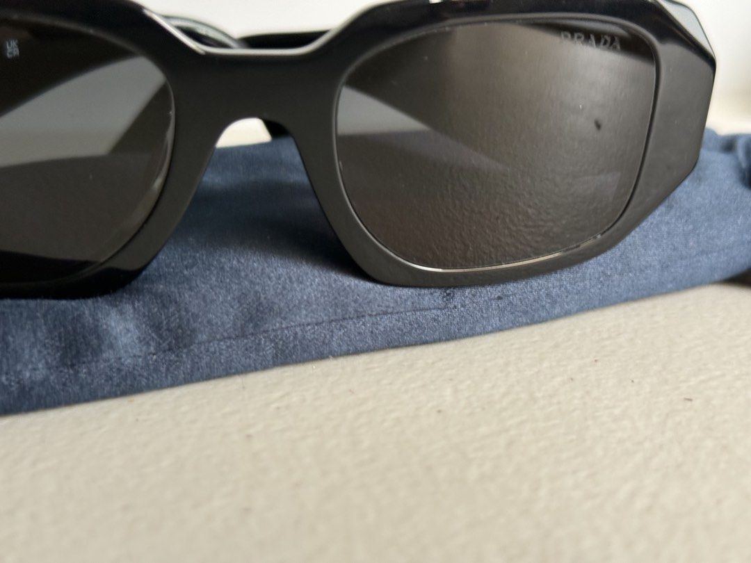 Prada rectangular Sunglasses Black PR 17WSF 1AB5S0 51-20 (Category: Sunglasses & Eyewear) located in Valenzuela. Submitted by dees.corner (Listing ID 1461148885, Image 2). Description: PR 17WSF 1AB5S0 51-20- Authentic Prada sunglasses With minimal hairline inside SIZE S (51-20) - Classic black frame with dark lenses - Comes with navy blue Prada pouch - Perfect for everyday wear - Selling as they are not frequently used.