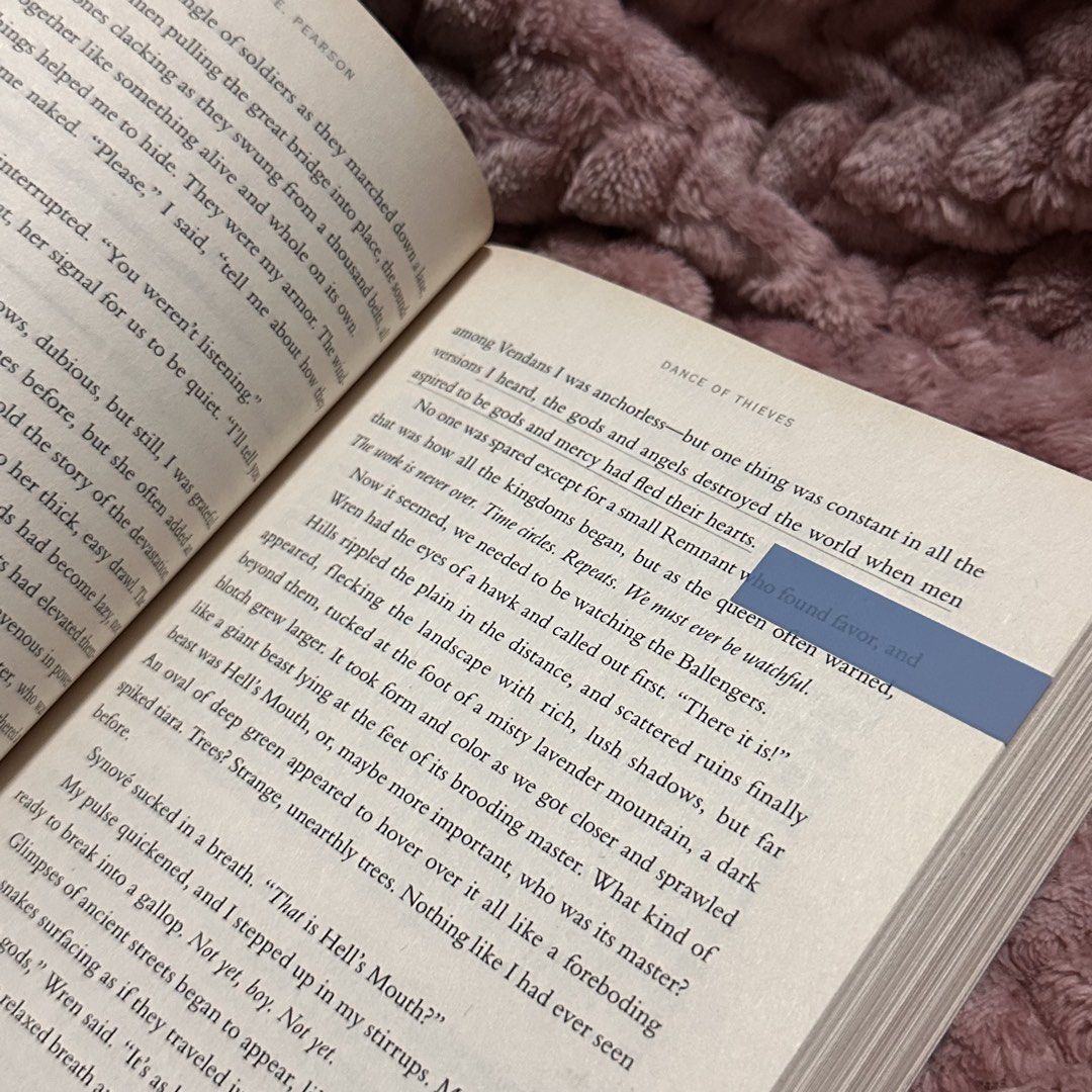 Pre-Loved Dance of Thieves (Category: Storybooks) located in Pasay City. Submitted by wavezkien (Listing ID 1461144222, Image 2). Description: - ₱500 - Lightly used - First few pages with underline and tabs - Pay as you order - MOD: Lalamove or Grab shouldered by buyer.