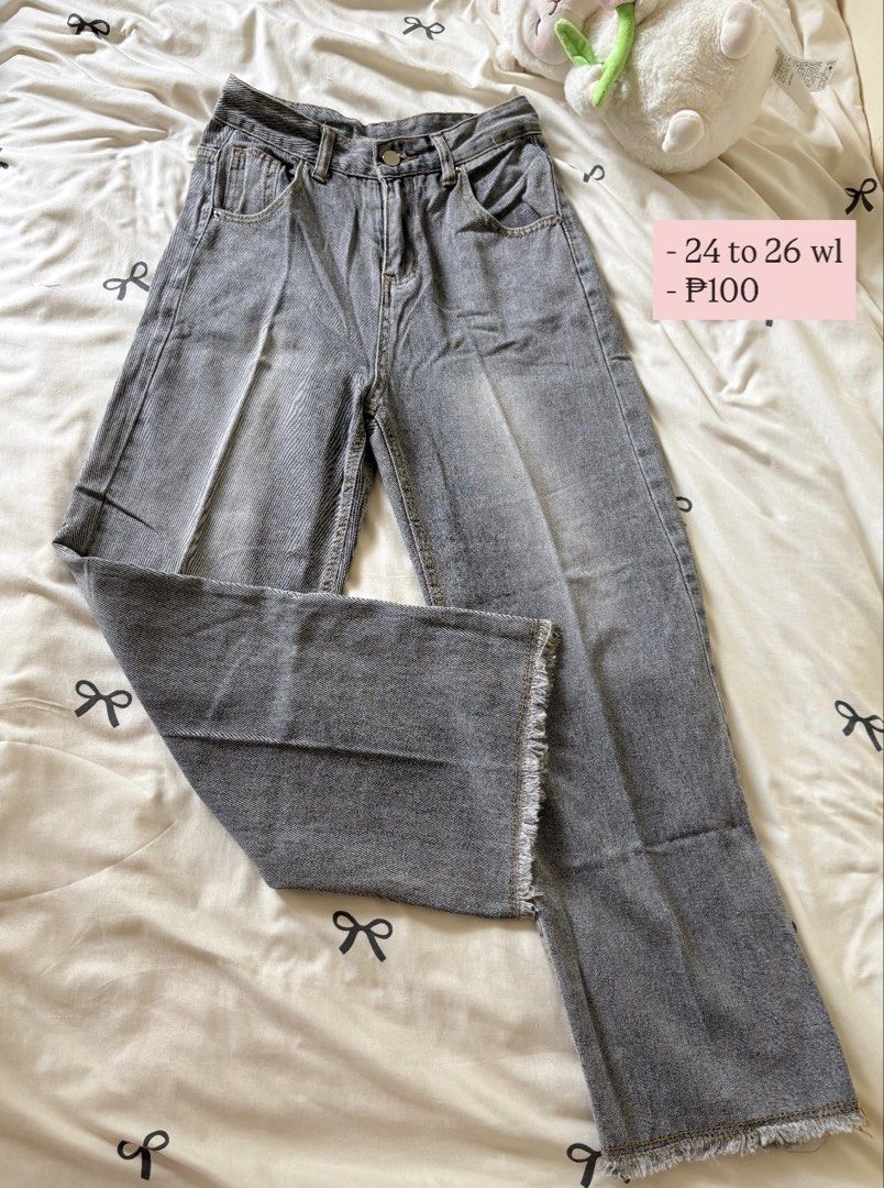 Preloved Pants (Category: Jeans) located in Manila. Submitted by helpmedeclutterpls777 (Listing ID 1461208092, Image 3). Description: Hi girlies! Help me declutter my closet – good quality, preloved pants. Some barely worn, all in good condition. ★ Buy individually at the price shown OR ★ Take all for ₱ 400 only!! Just PM me the photo/s of the item/s you want, and I’ll get back to you ASAP. Thank you besties! ‎ . ݁⋆ ۶ৎ ݁˖ . ݁ ⠀⠀ ⠀⠀ ⠀⠀ ⠀⠀ ⠀⠀ ⠀⠀ ⠀.